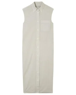 Marc O'Polo Robes|Robe maxi sans manches Bouton gris clair