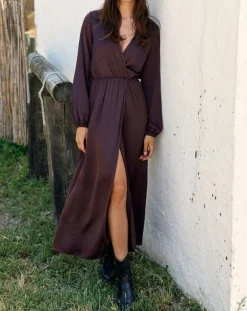 Lauren Vidal Robes|Robe Mayfair raisin