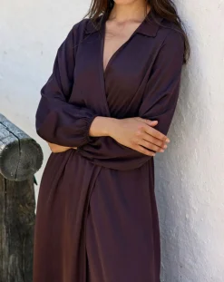 Lauren Vidal Robes|Robe Mayfair raisin
