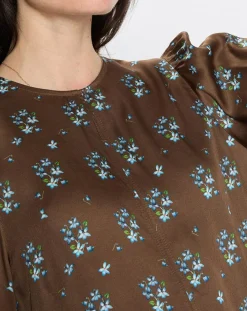 Marc O'Polo Robes|Robe medium imprimée marron