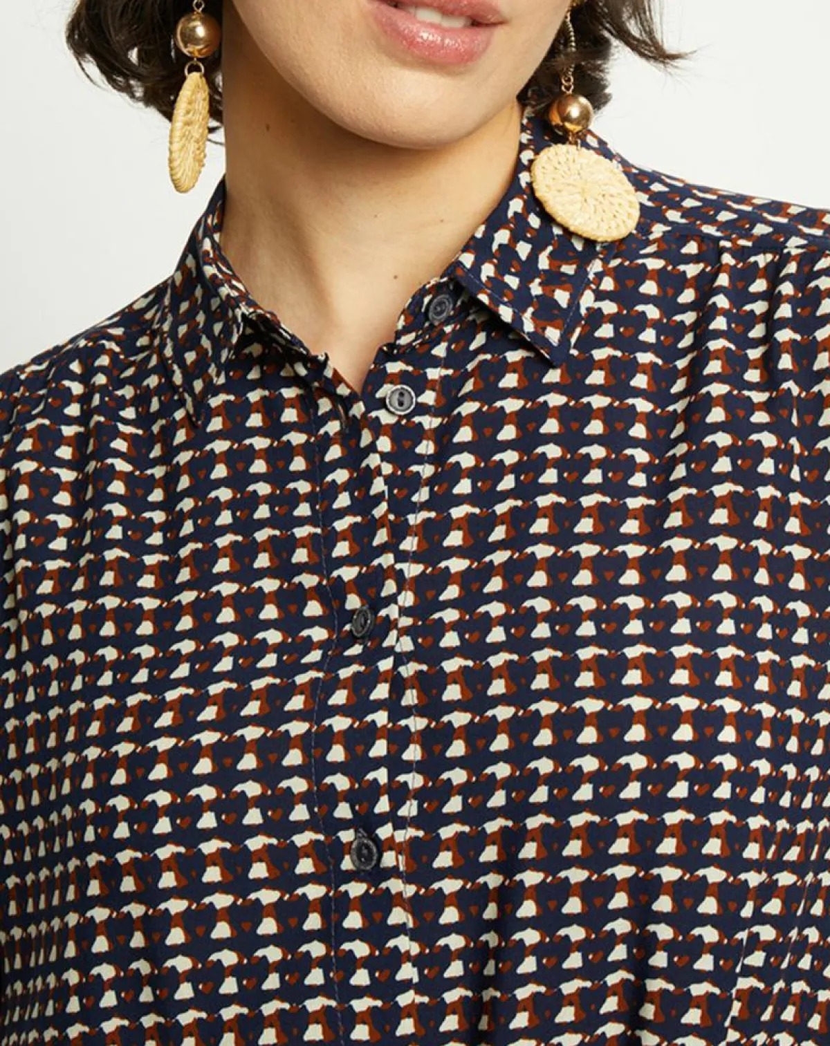 Harris Wilson Robes|Robe Meril imprimée marine