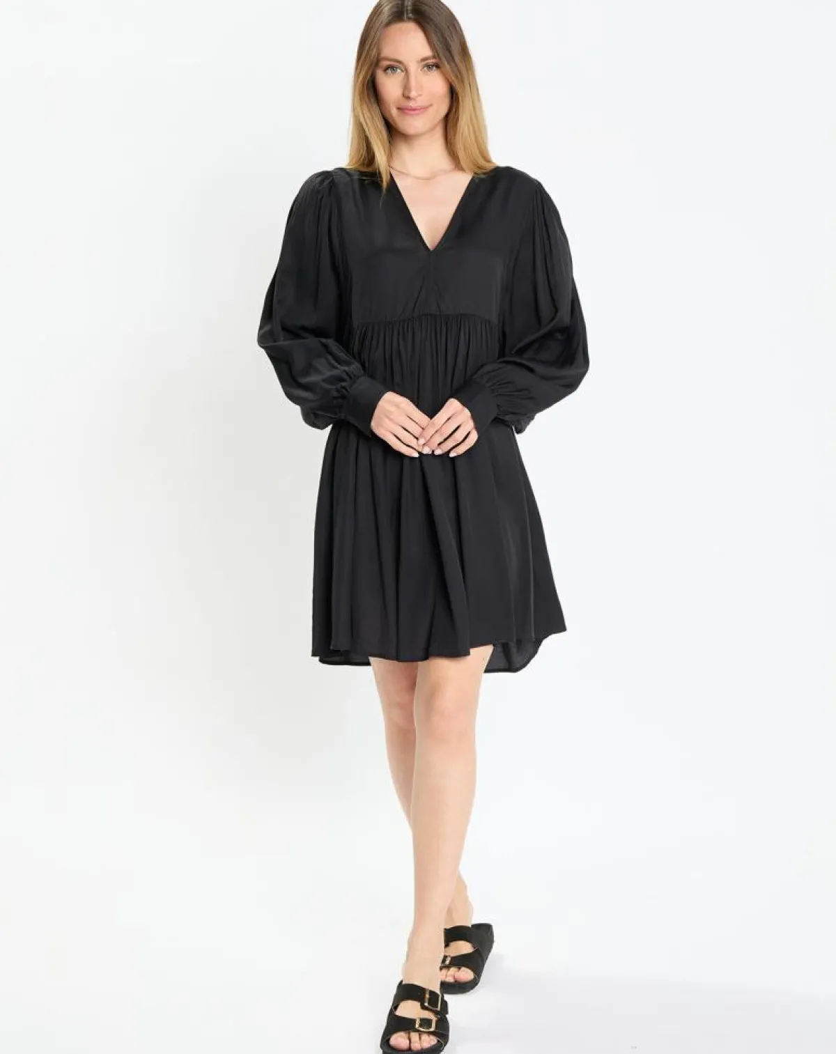Marc O'Polo Robes|Robe midi col V noir