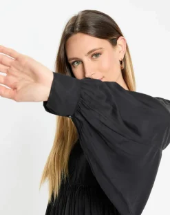 Marc O'Polo Robes|Robe midi col V noir