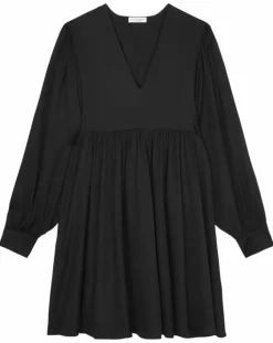 Marc O'Polo Robes|Robe midi col V noir