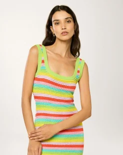 Manoush Robes|Robe Midi Ecaille Arc-en-ciel rainbow