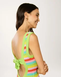 Manoush Robes|Robe Midi Ecaille Arc-en-ciel rainbow