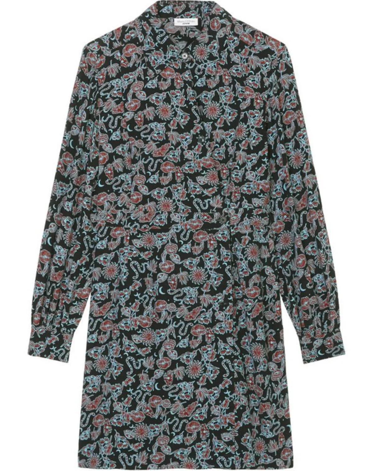Marc O'Polo Robes|Robe midi imprimée noir/multicolore