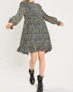 Scotch & Soda Robes|Robe mi-longue imprimée multicolore