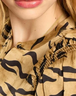 Scotch & Soda Robes|Robe Mini à imprimé tigré marron/noir