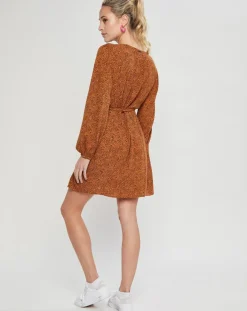 Billabong Robes|Robe Mini Spring Romance à imprimé léopard marron