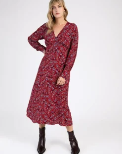 An'ge Robes|Robe Miroko paisley sanguine