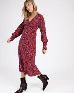 An'ge Robes|Robe Miroko paisley sanguine