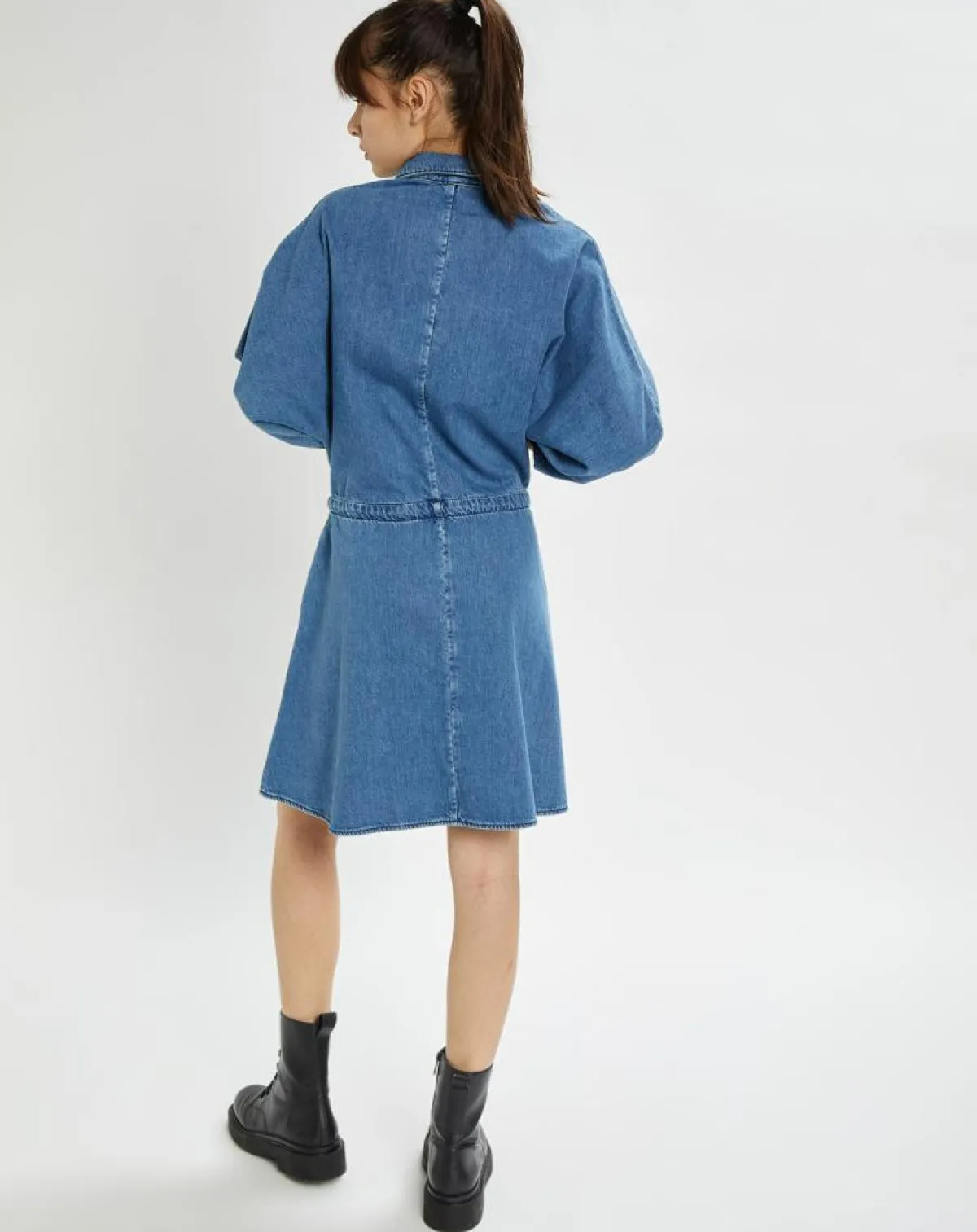 Stella Forest Robes|Robe Nora en denim bleue