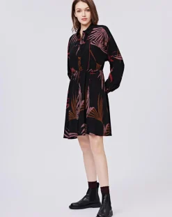 See u Soon Robes|Robe Océane imprimée noir/violet