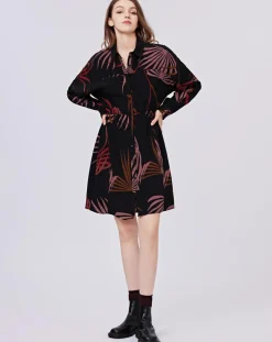 See u Soon Robes|Robe Océane imprimée noir/violet