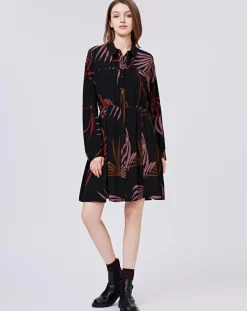 See u Soon Robes|Robe Océane imprimée noir/violet