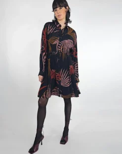 See u Soon Robes|Robe Océane imprimée noir/violet