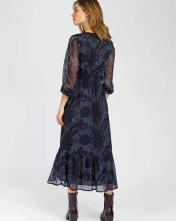 An'ge Robes|Robe Oclande hilda bleu