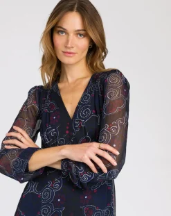 An'ge Robes|Robe Oclande hilda bleu