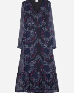 An'ge Robes|Robe Oclande hilda bleu