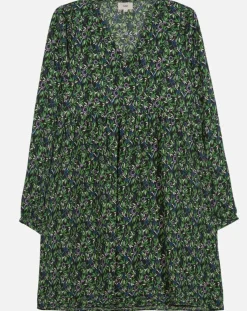 An'ge Robes|Robe Omar imprimée vert forêt