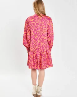 Galeries Lafayette Robes|Robe Oversize Sirop 2 orange/violet