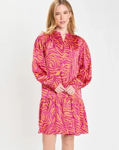 Galeries Lafayette Robes|Robe Oversize Sirop 2 orange/violet