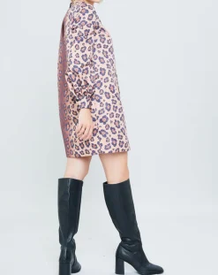 Manoush Robes|Robe Panther léopard marron