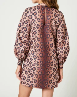 Manoush Robes|Robe Panther léopard marron