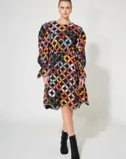 Manoush Robes|Robe Patchwork 70 noire