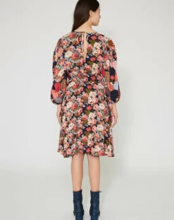 Manoush Robes|Robe Patchwork encre