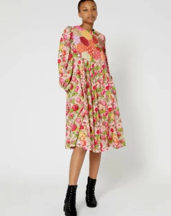 Manoush Robes|Robe Patchwork rose