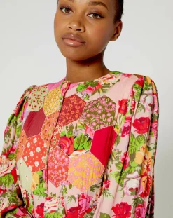 Manoush Robes|Robe Patchwork rose