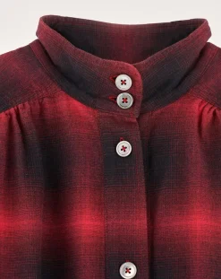 Bellerose Robes|Robe Pelly à carreaux rouge/noir