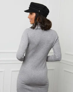 Soft Cashmere Robes|Robe Pull en Cachemire mélangé Maria grise