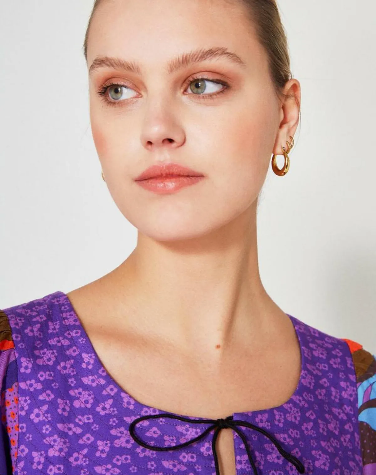 Manoush Robes|Robe Purple Country print lila