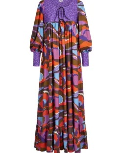 Manoush Robes|Robe Purple Country print lila