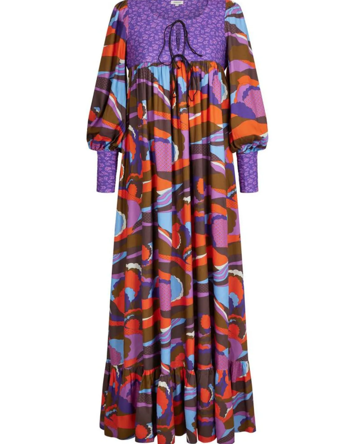 Manoush Robes|Robe Purple Country print lila