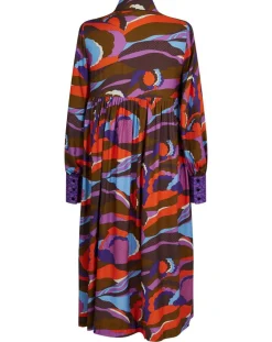 Manoush Robes|Robe Purple Country print lilas