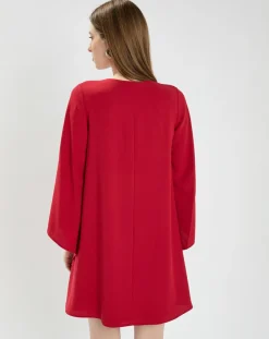 Tara Jarmon Robes|Robe Raonie framboise