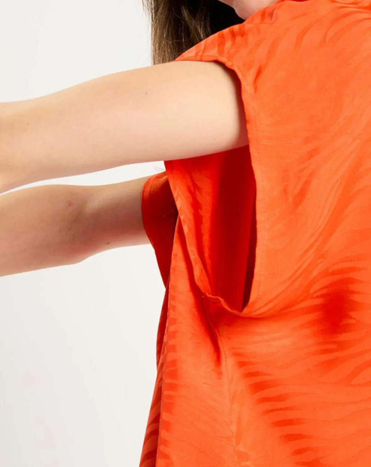 Zapa Robes|Robe Ratela motifs ton sur ton orange