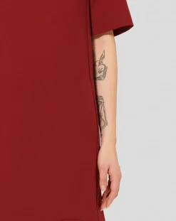 Tara Jarmon Robes|Robe Rayme bordeaux