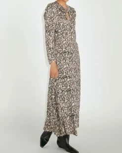 Zapa Robes|Robe Riagan imprimée noire