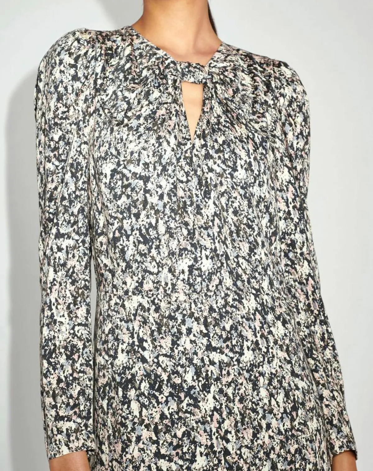 Zapa Robes|Robe Riagan imprimée noire