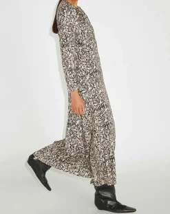 Zapa Robes|Robe Riagan imprimée noire