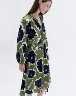 Caroll Robes|Robe Rmolly à fleurs fougère