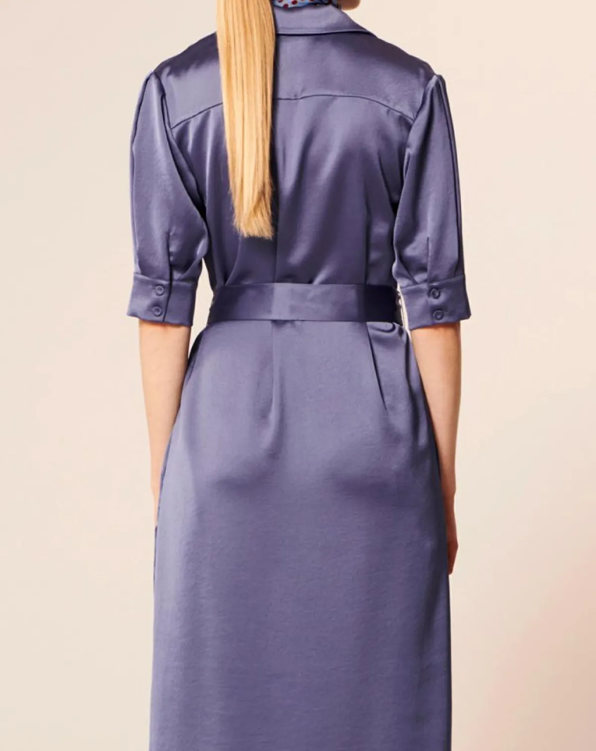 Tara Jarmon Robes|Robe Rocha bleu violet