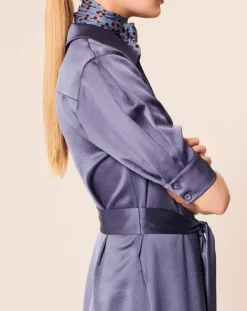 Tara Jarmon Robes|Robe Rocha bleu violet