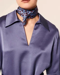 Tara Jarmon Robes|Robe Rocha bleu violet