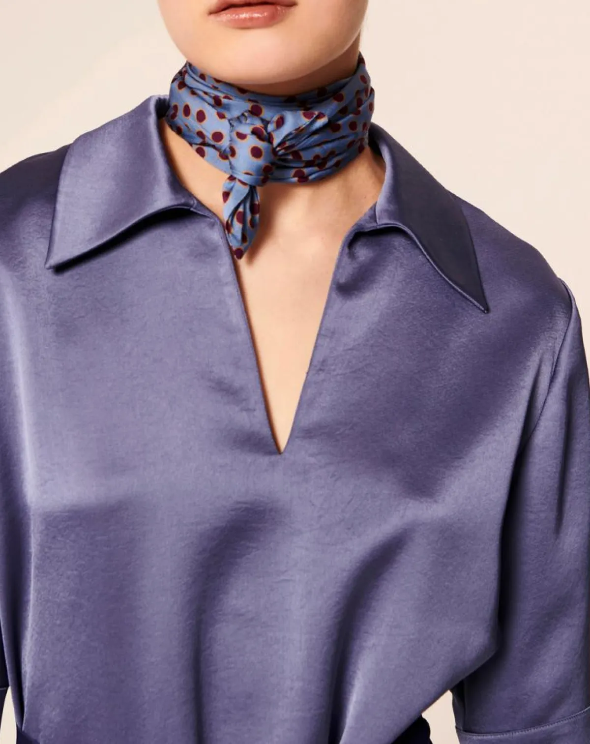 Tara Jarmon Robes|Robe Rocha bleu violet